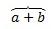 Image showing a built up formula using an overbrace