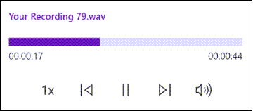 Playback audio
