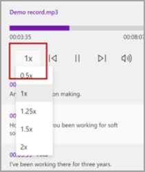 Playback speed