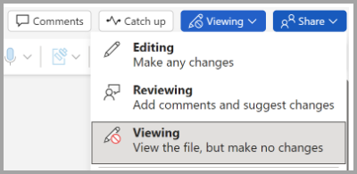 Viewing options