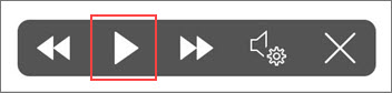iPad Read Aloud controls with Play highlighted