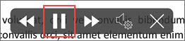 iPhone Read Aloud controls with Pause highlighted