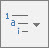Word multilevel button down arrow
