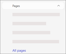 Most recent pages list in Copilot Pages