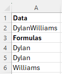 REGEXEXTRACT is used to extract name data using the pattern "[A-Z][a-z]+"