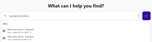 A search box with the beginning of a query and a list of suggestions