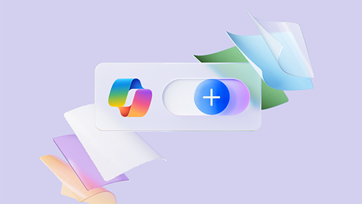 3D illustration of a Copilot toggle UI button.