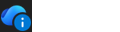Icon showing the OneDrive cloud with a blue and white i