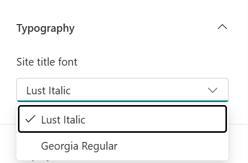 Header Typography