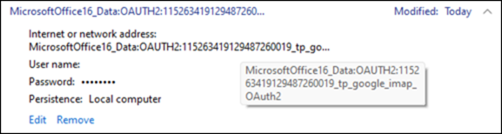 MSOffice OAUTH2 message