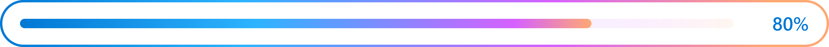Progress bar showing 80 percent complete