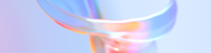 Abstract illustration with a colorful swirling glass-like design.