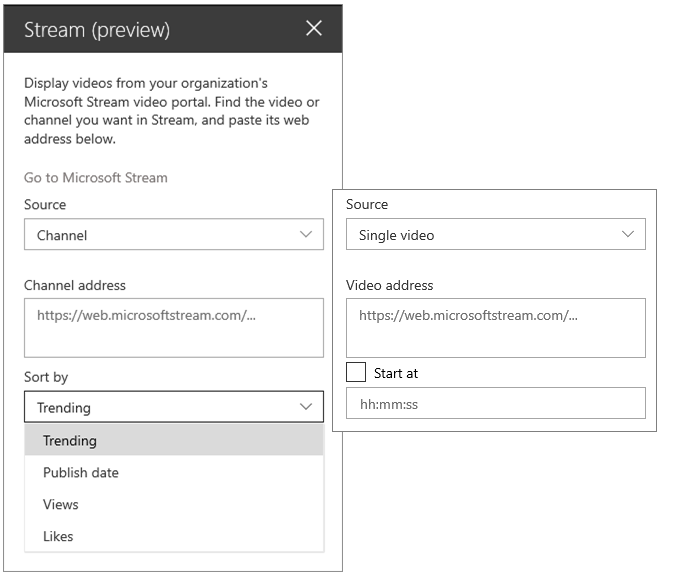 Microsoft Stream video toolbox