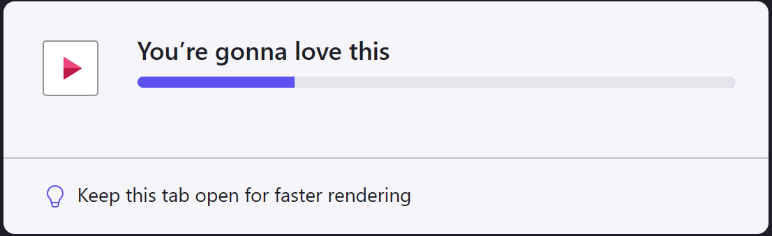Wait for the exporting process to complete to save the video to your computer and OneDrive