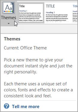 Enhanced ScreenTip with Help option