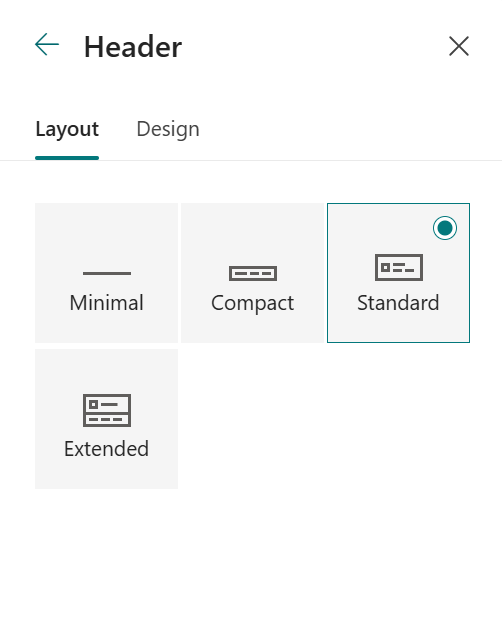 Header layout