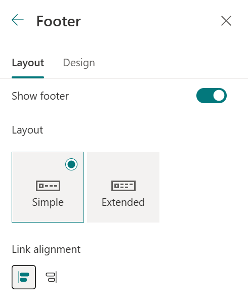 Footer alignment