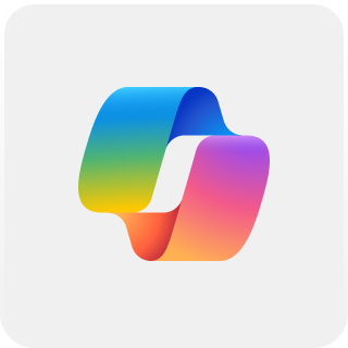 Microsoft Copilot logo with grey background
