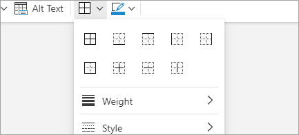 Add table borders