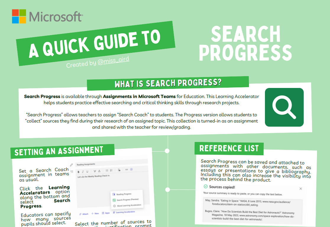 search progress