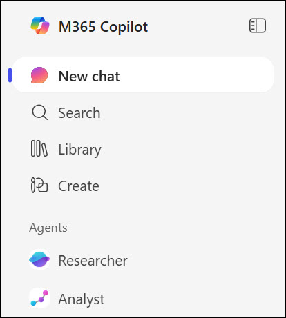 Screenshot of where you can find agents in the left navigation.