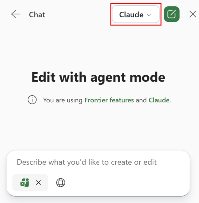 Model dropdown to use when picking different models to use.