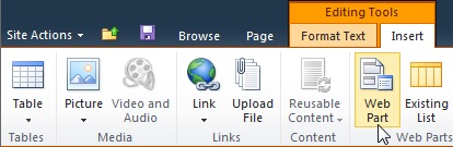 Web Part command
