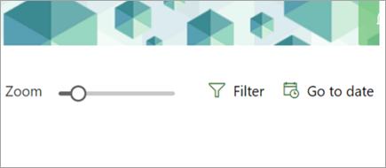 Shows zoom options