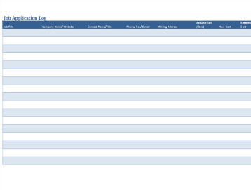 A spreadsheet to track job applications