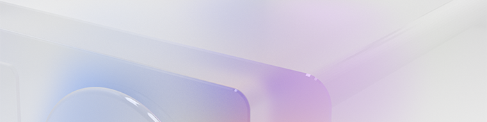 Abstract banner with geometric shapes and gradient color scheme.