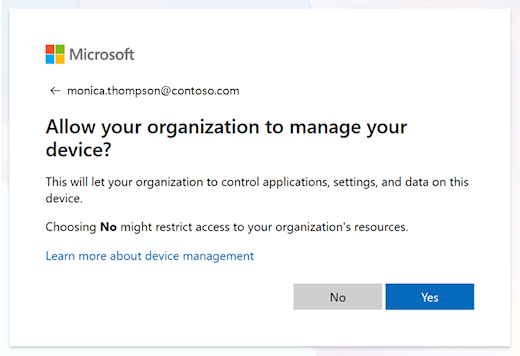 Manage device prompt